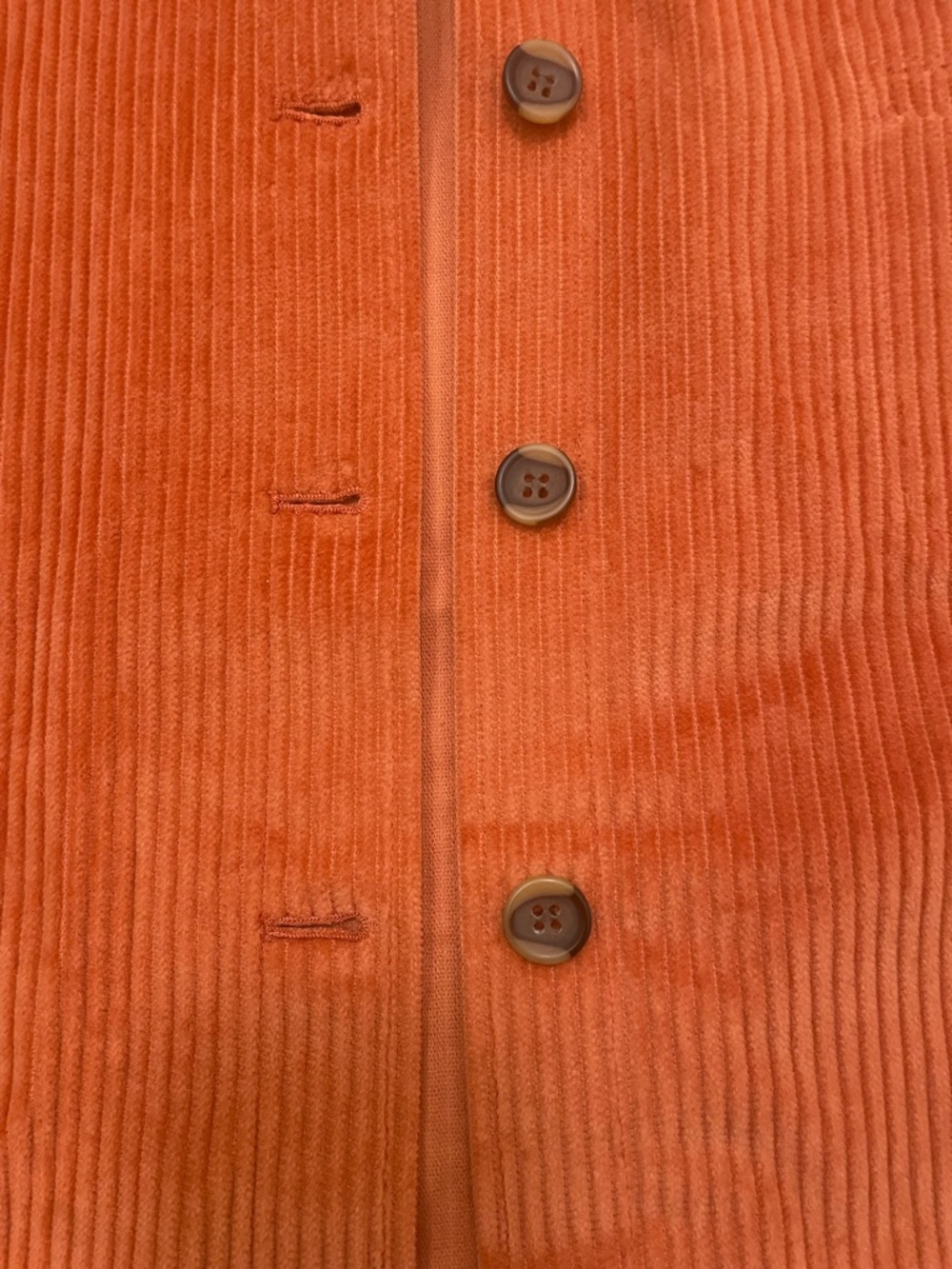 Appleseed's Orange Corduroy Button Jacket NWT sz PXL - Picture 5 of 12